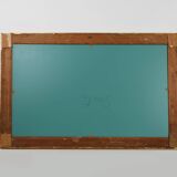 Large French Rustic Baroque Oak Wall Mirror, circa 1850