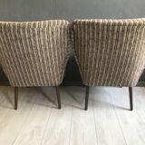 Set of 2 Vintage Cocktail Club Chairs, 1950s