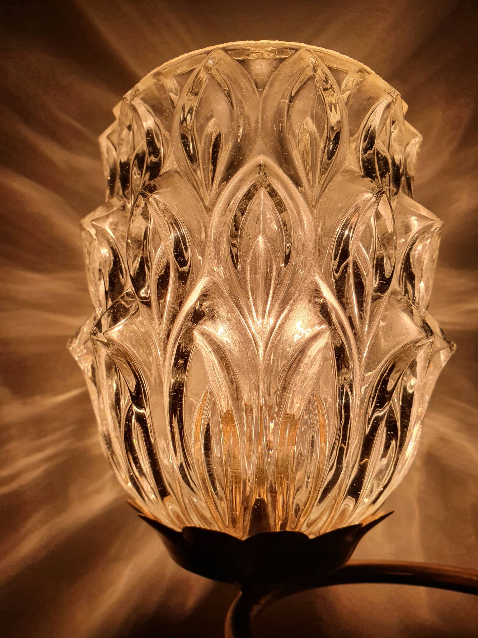 Pair of 1950s gold wall lights