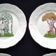6 Assiettes à dessert en Porcelaine CNP  Modèle " Lierre Sauvage"