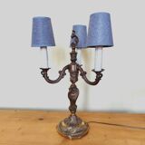 bronze 3-light chandelier, rococo style desk lamp