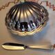 Beurrier coquillage  inox et verre