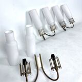 Mid-Century Modern set of three sconces in Arredoluce style. Italy 1950s