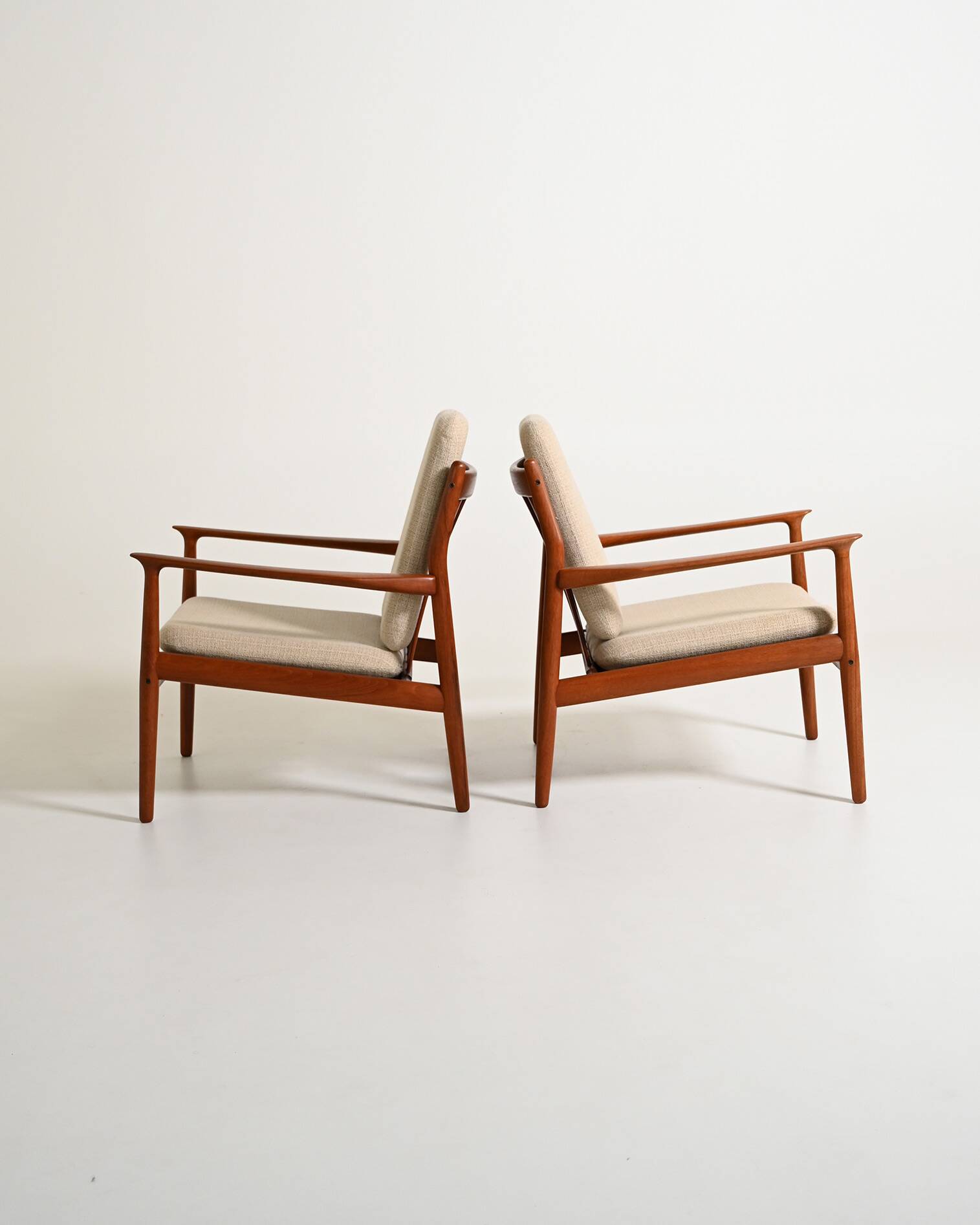 Pair of armchairs by Grete Jalk for Glostrup Møbelfabrik, 1960s