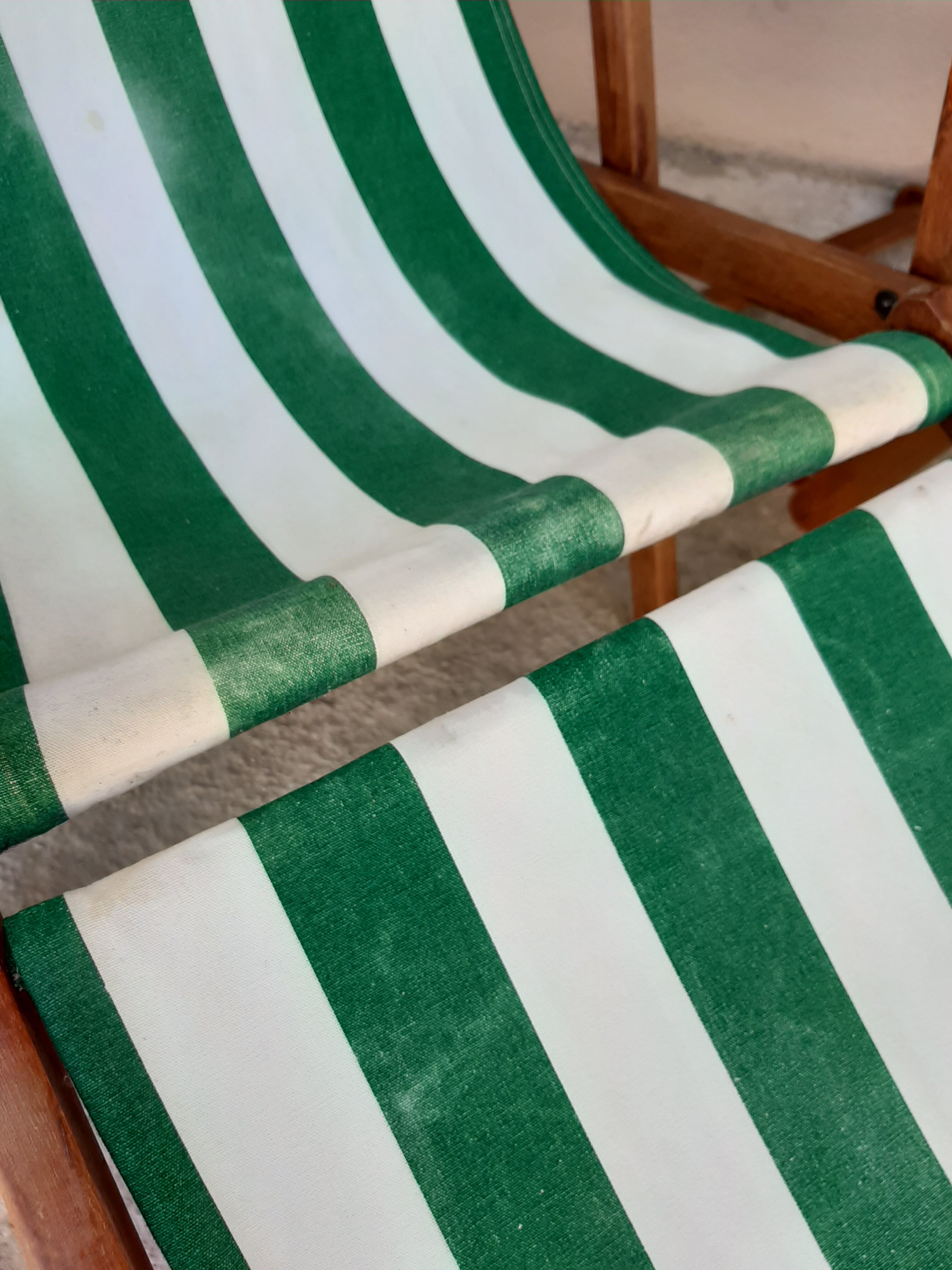 Pair of Chilean vintage sunbeds