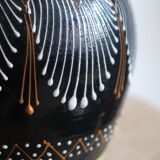 Henriot Quimper vase - Breton earthenware - graphic decoration