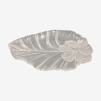 Plat en verre motif fleur