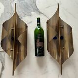 Pair of perforated brass wall lights by Christoph Palme, Germany, 1980s.