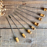 8 bamboo handle cocktail stirrers