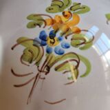 Vintage Glazed Earthenware Ewer/Pitcher – Hand-Painted Floral Decoration