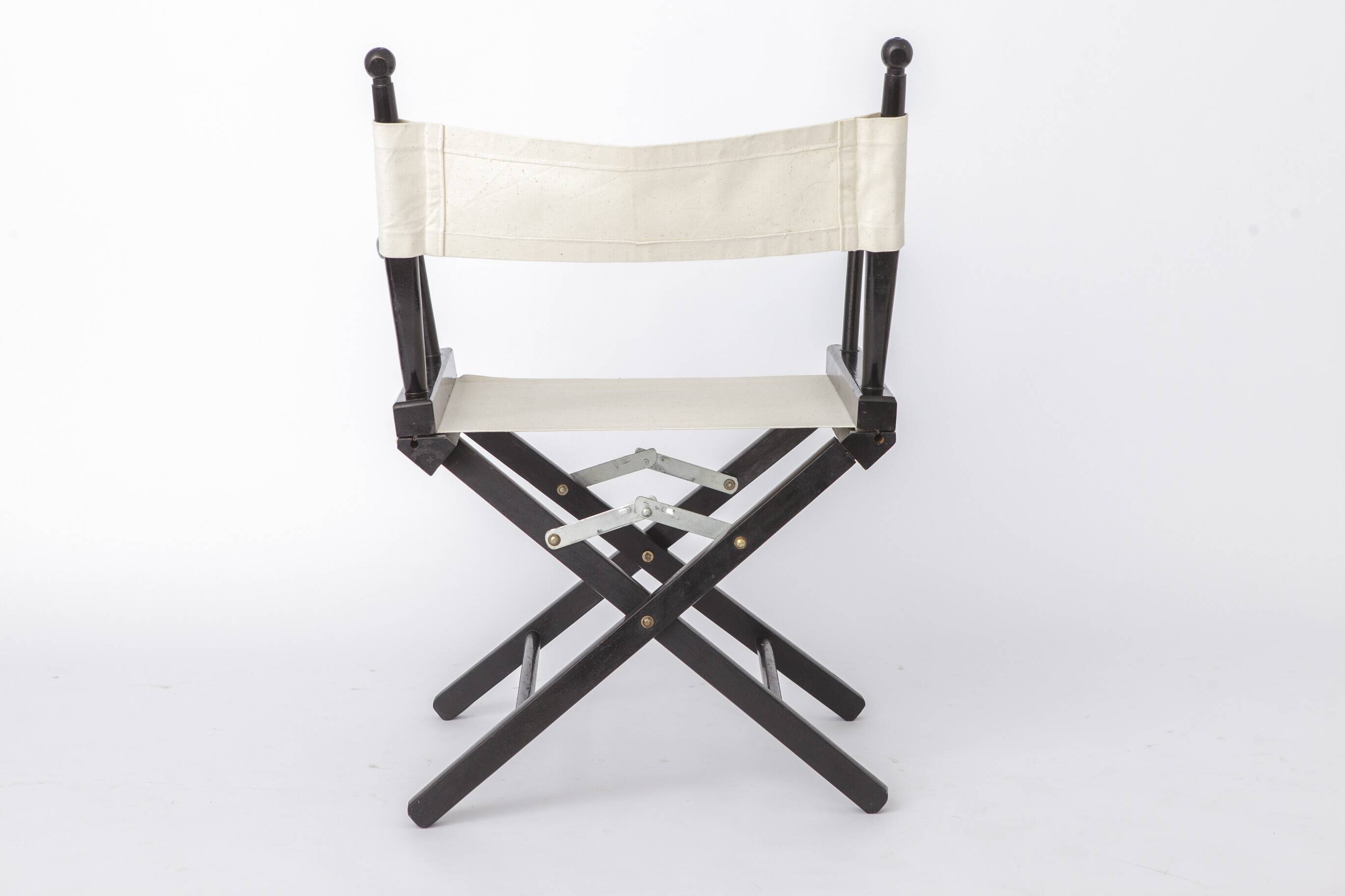 Pair of Vintage Director’s Chairs, 1970s Folding Chairs, Black Beech Wood