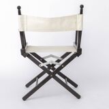 Pair of Vintage Director’s Chairs, 1970s Folding Chairs, Black Beech Wood