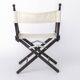 Pair of Vintage Director’s Chairs, 1970s Folding Chairs, Black Beech Wood