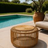 Table basse rotin