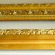 Antique gilded frame in wood and stucco, carved, original gilding
