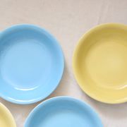 Set de 4 assiettes calottes / creuses en céramique, BOCH, vintage