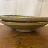 Pair of Antique SAFI Moroccan Glazed Terracotta Dishes from the 50s
