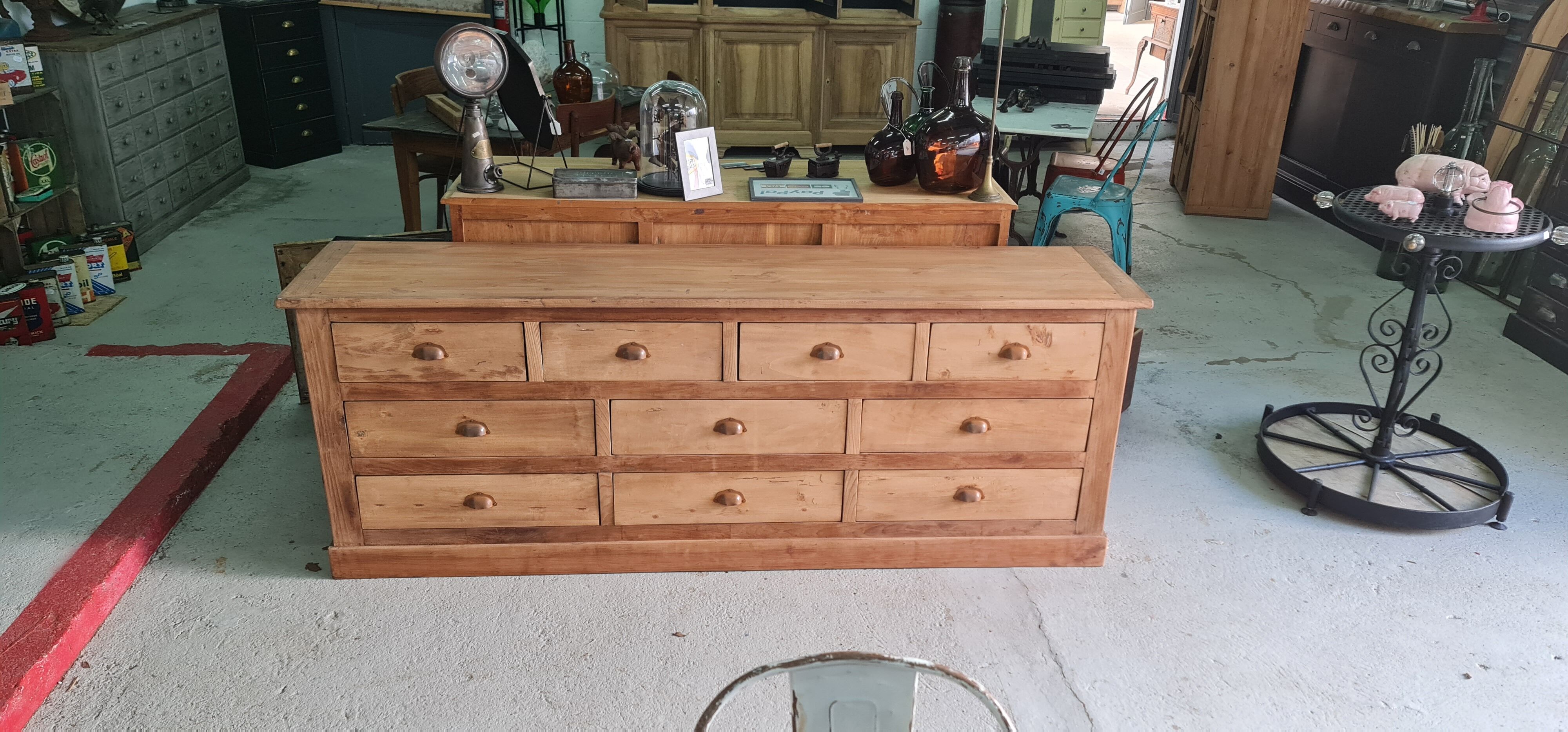 Drawer cabinet industrial furniture by trade ten drawers