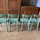 Lot de 4 chaises bistrot vertes