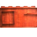 Italian Handmade Walnut wall cabinet from the 1960s.