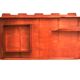 Italian Handmade Walnut wall cabinet from the 1960s.