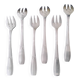 Set of 6 silver-plated oyster forks, SFAM Art Deco style