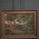 Oil on canvas undergrowth landscape by Charrrier early 20th century