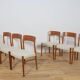Mid-Century Modern Teak Dining Chairs model 26 by Henry Kjærnulf  for Korup