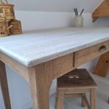 Antique wooden desk – farmhouse table - chic country spirit
