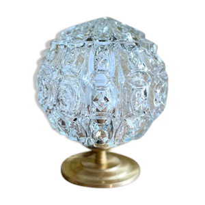 lampe globe “diamants” - verre