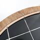 Round Black Tiled Rattan Coffee table 1960s