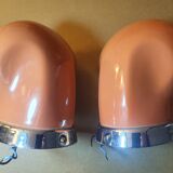 Pair of vintage 70s porcelain sconces