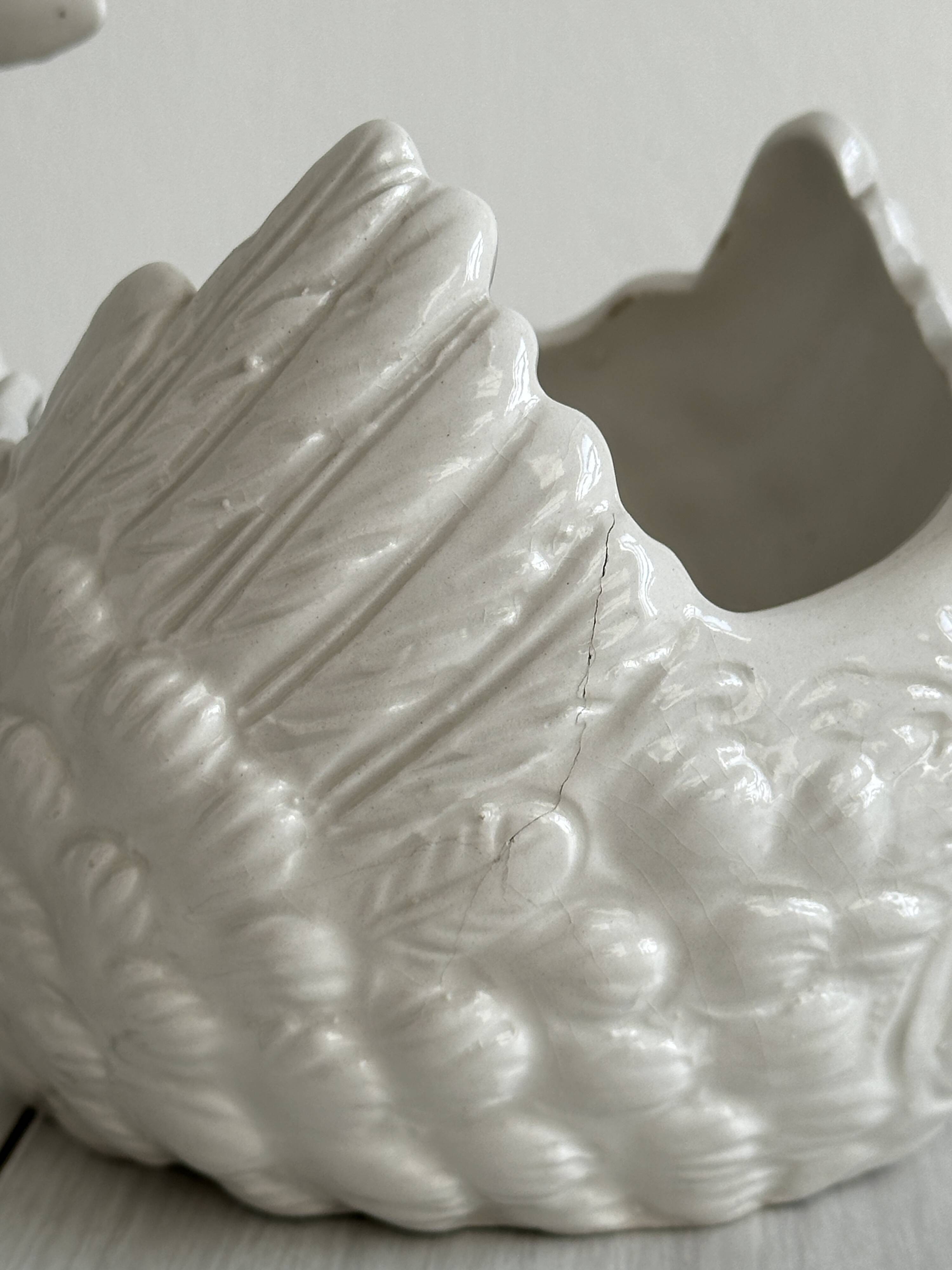 Pottery ceramic rooster - dish.