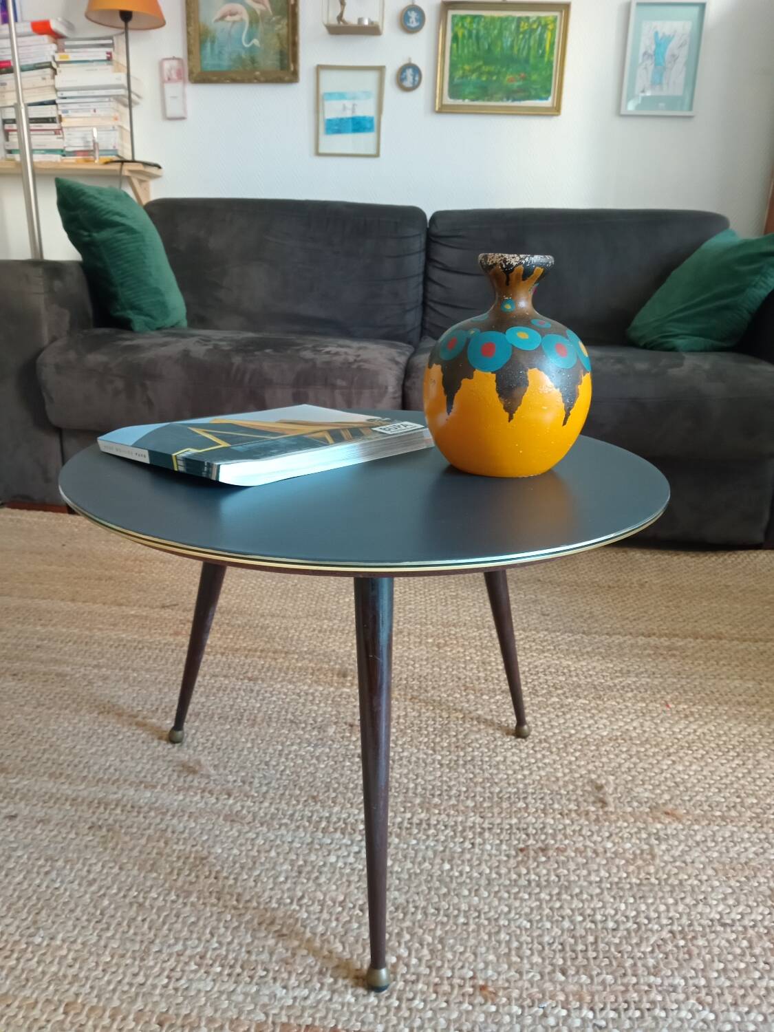 Vintage 60s tripod coffee table