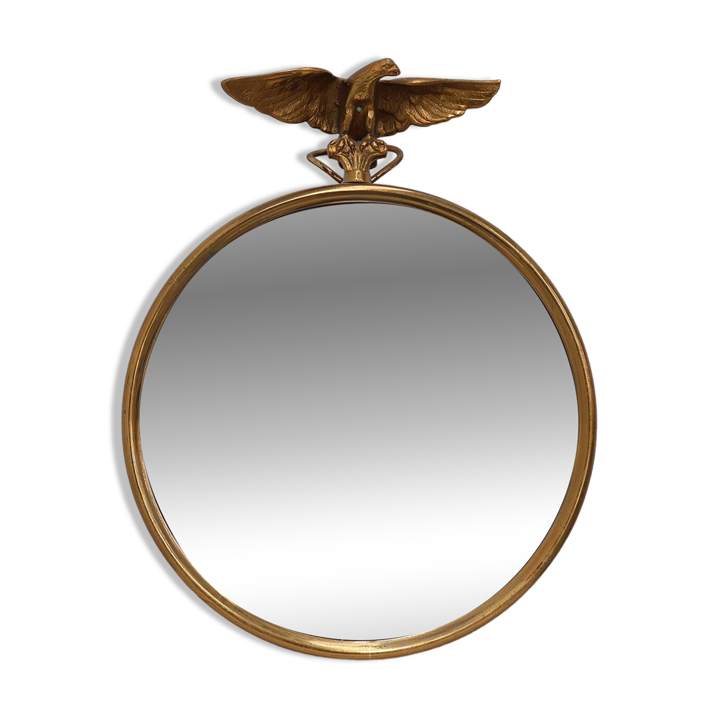 Empire style Small Gold Decorative convex Mirror with Eagle, France