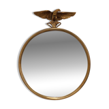 Empire style Small Gold Decorative convex Mirror with Eagle, France