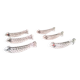6 zoomorphic crystal knife rests