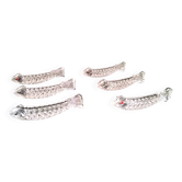 6 zoomorphic crystal knife rests