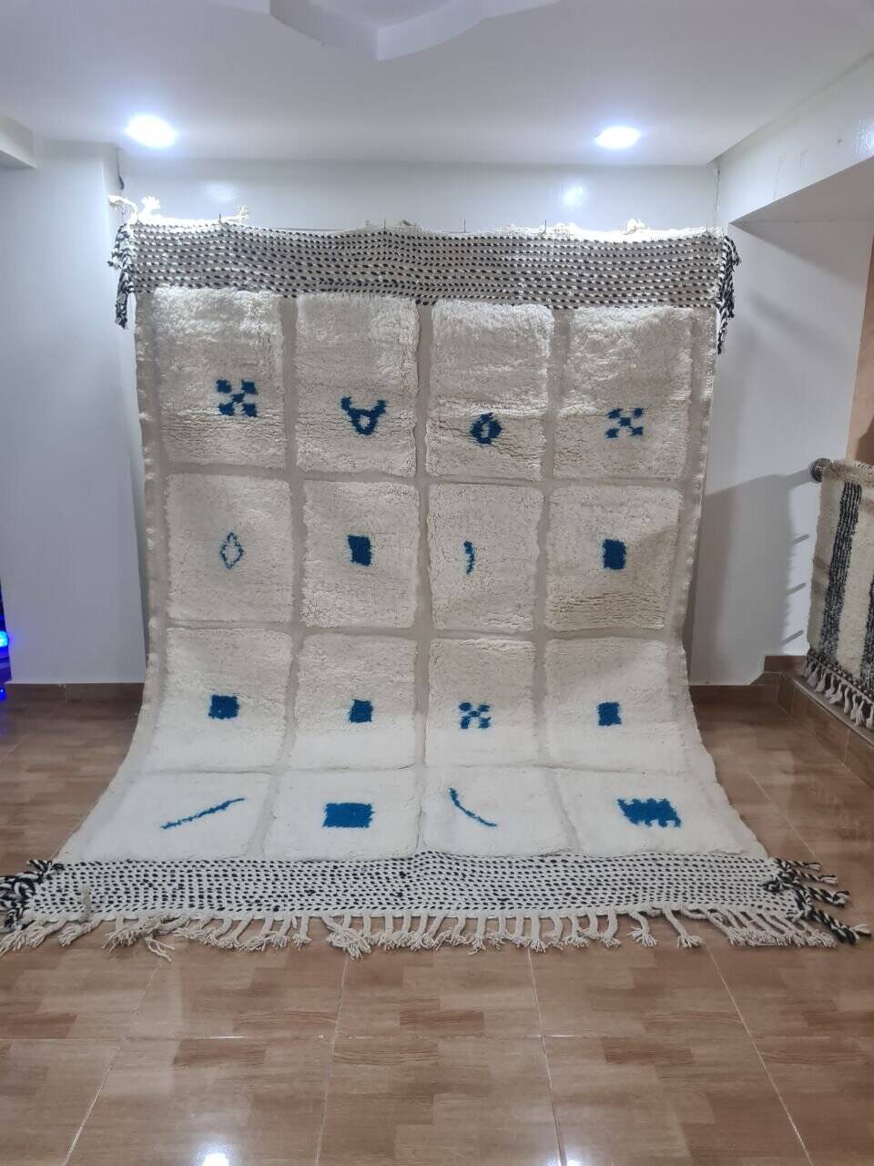 Handmade wool Berber rug 300X200 cm