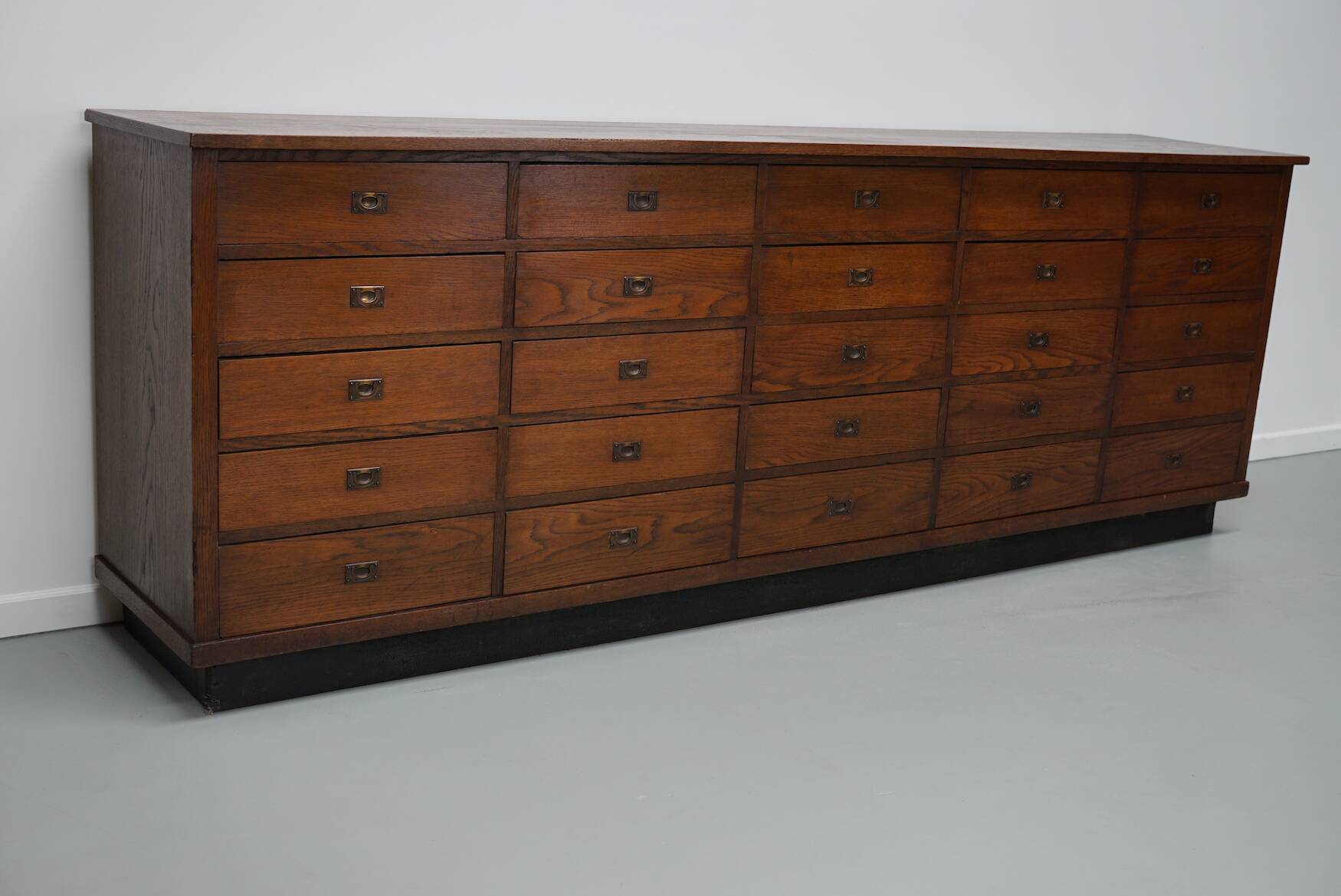 Large Art Deco Dutch Oak Apothecary / Filing Cabinet or Sideboard, 1930s