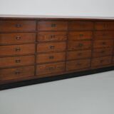 Large Art Deco Dutch Oak Apothecary / Filing Cabinet or Sideboard, 1930s