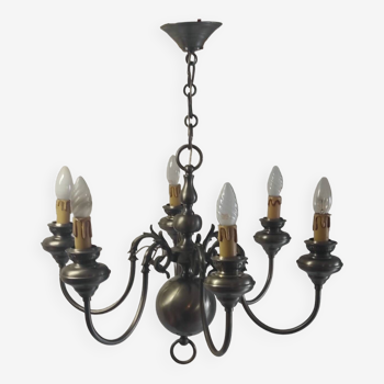 Dutch style chandelier 6 lights - mid. 20th century