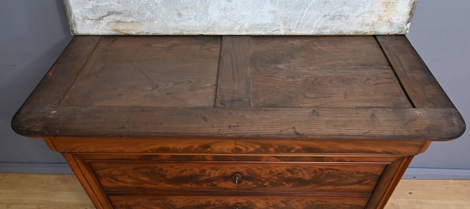 Mahogany chest of drawers, Louis-Philippe style – Late 19th century
