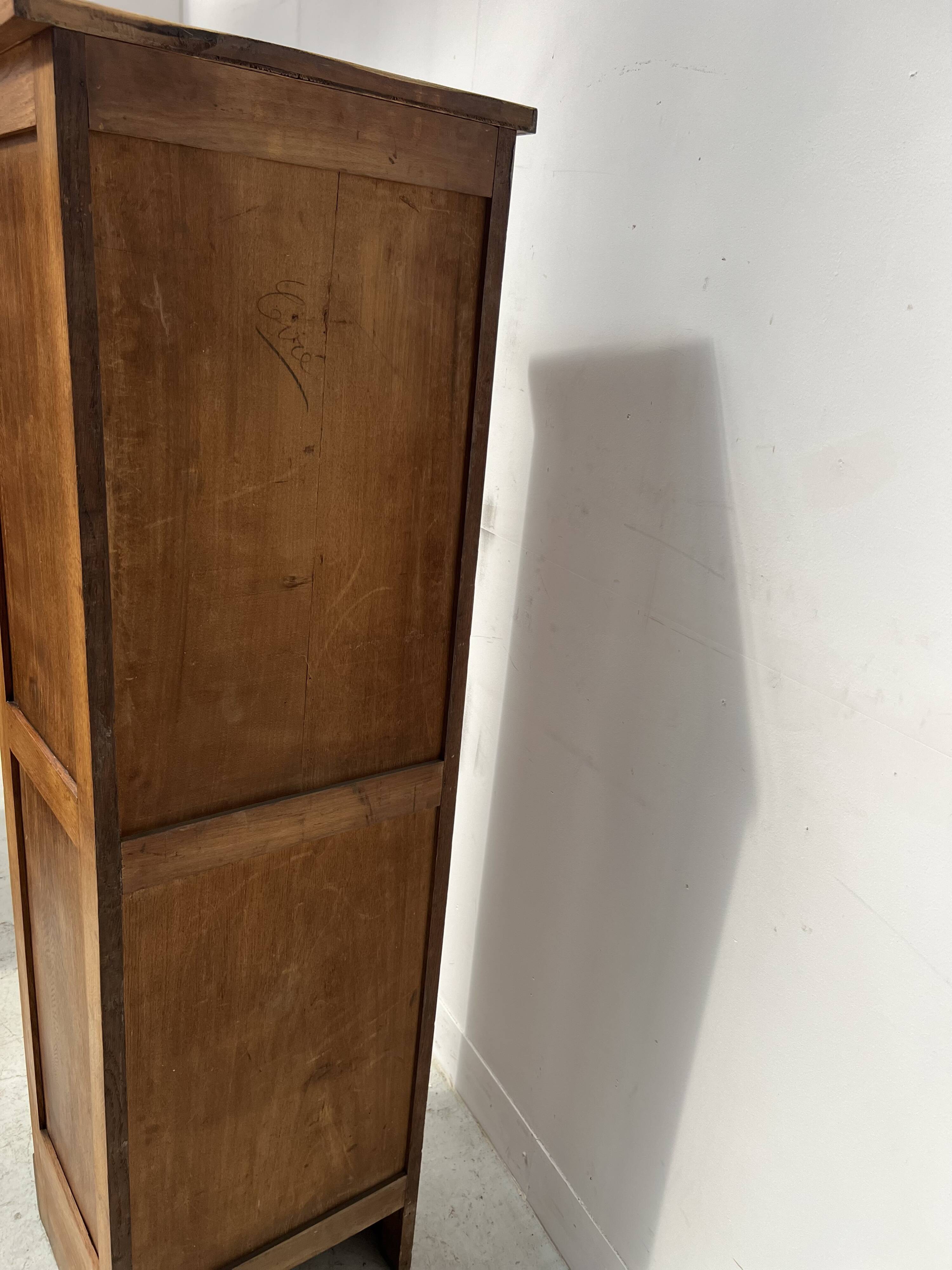 Oak curtain filing cabinet 20th century office furniture