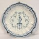 Decorative plate earthenware of Moustiers décor a la berain