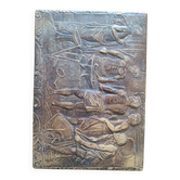 Vintage leather embossed cigar and cigarette box – Mythology theme