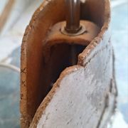 Vintage ceramic lamp signed, antique light fixture.