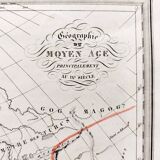 Old map of Europe, geography of the Middle Ages - 1836