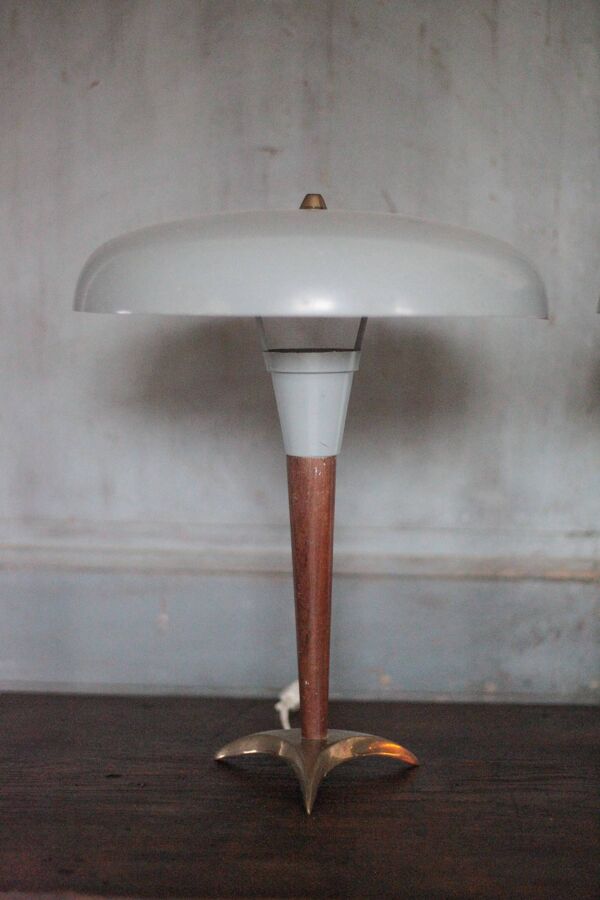 Paire de lampe tripode design des années 50, lampe de chevet, déco