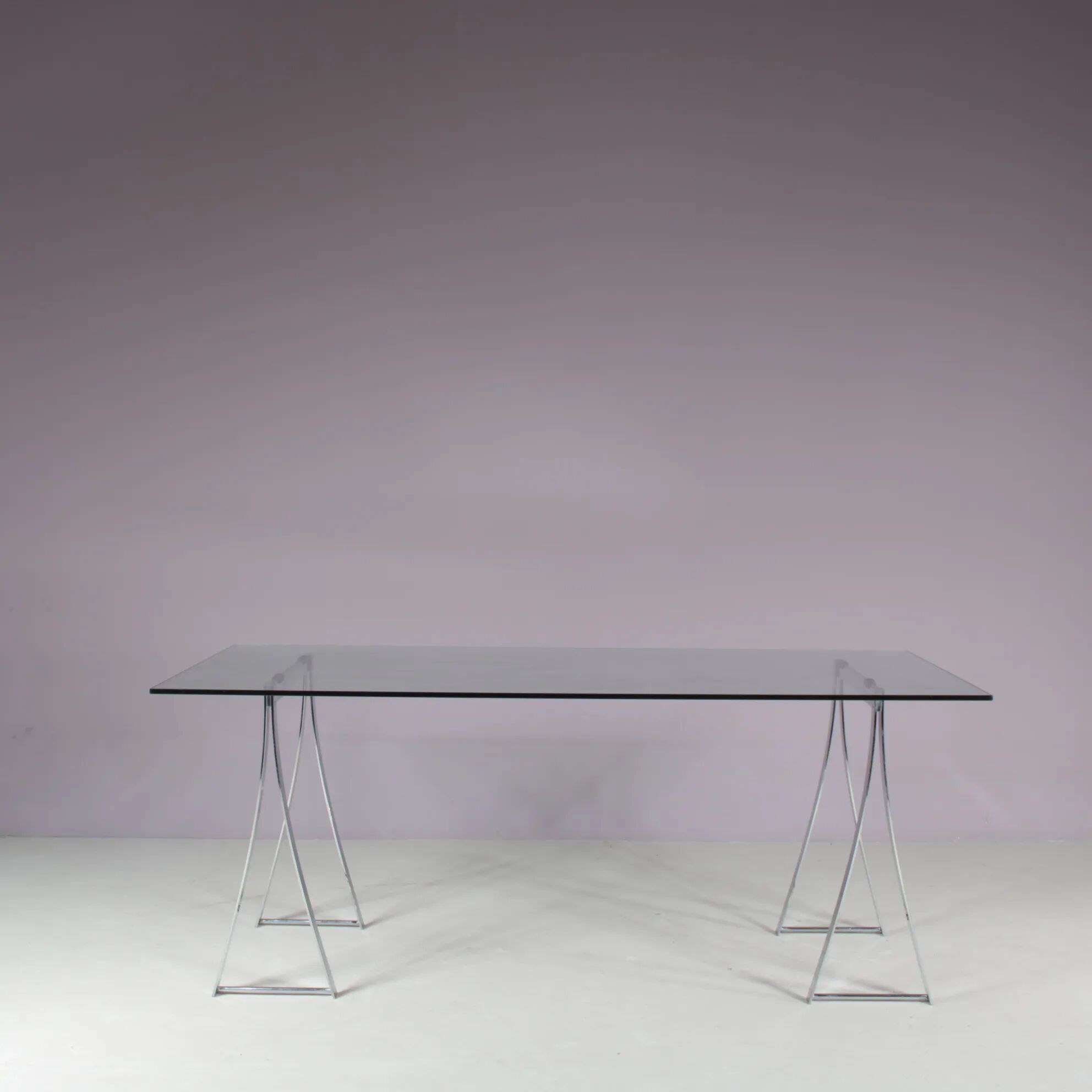 1970s “T07” Trestle dining table by Peter Ghyczy, Netherlands